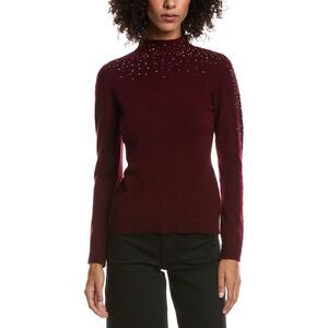 Forte Cashmere Womens  Crystal Cashmere Pullover, Purple